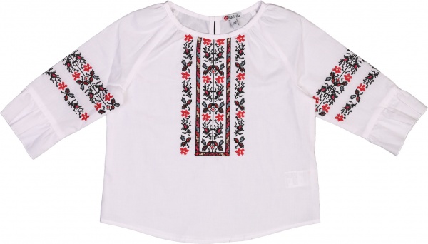 Вышиванка для девочек Эдельвика р.152 белый 21-22/09 