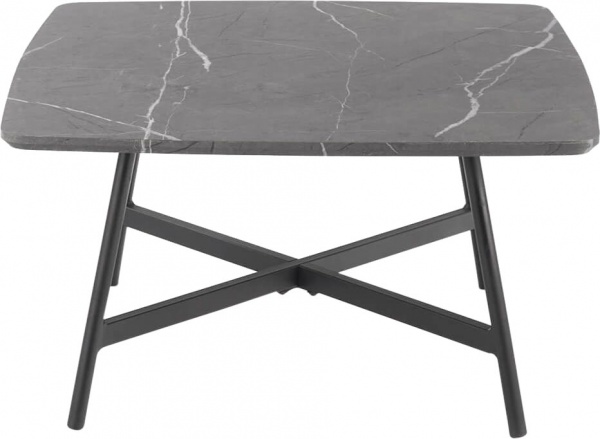 Стіл журнальний BRW Ferrara 750x410x750мм чорний/сірий камінь 