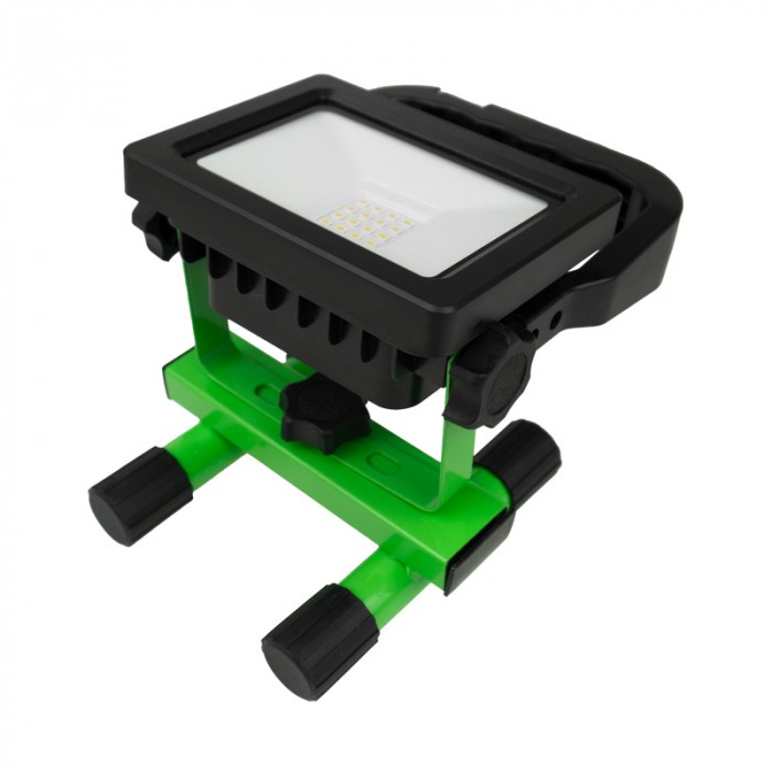 Ліхтар прожекторний Ecolight LED EC20690 10W 5000К 2200MAh 800 Lm чорнийзелений