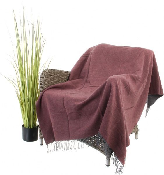 Плед Plaid rouge-graphit 130x170 см бордовий/графіт Billerbeck 