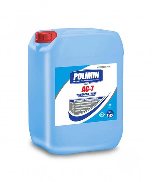 Грунтовка глубокопроникающая Polimin универсальная АС-7 5 л