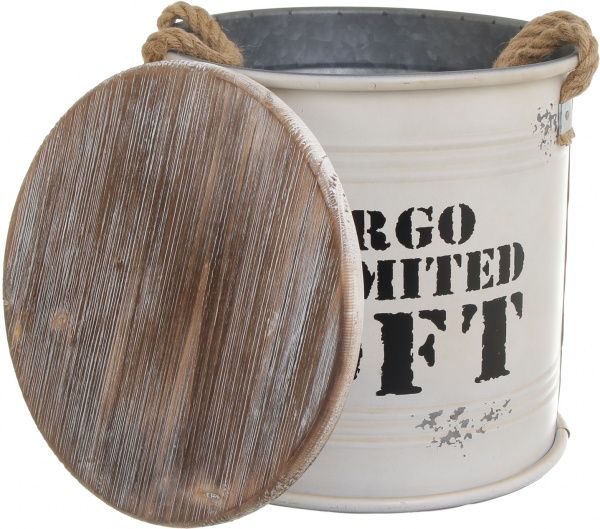 Бочка декоративна Cargo Loft білий YA11185M 