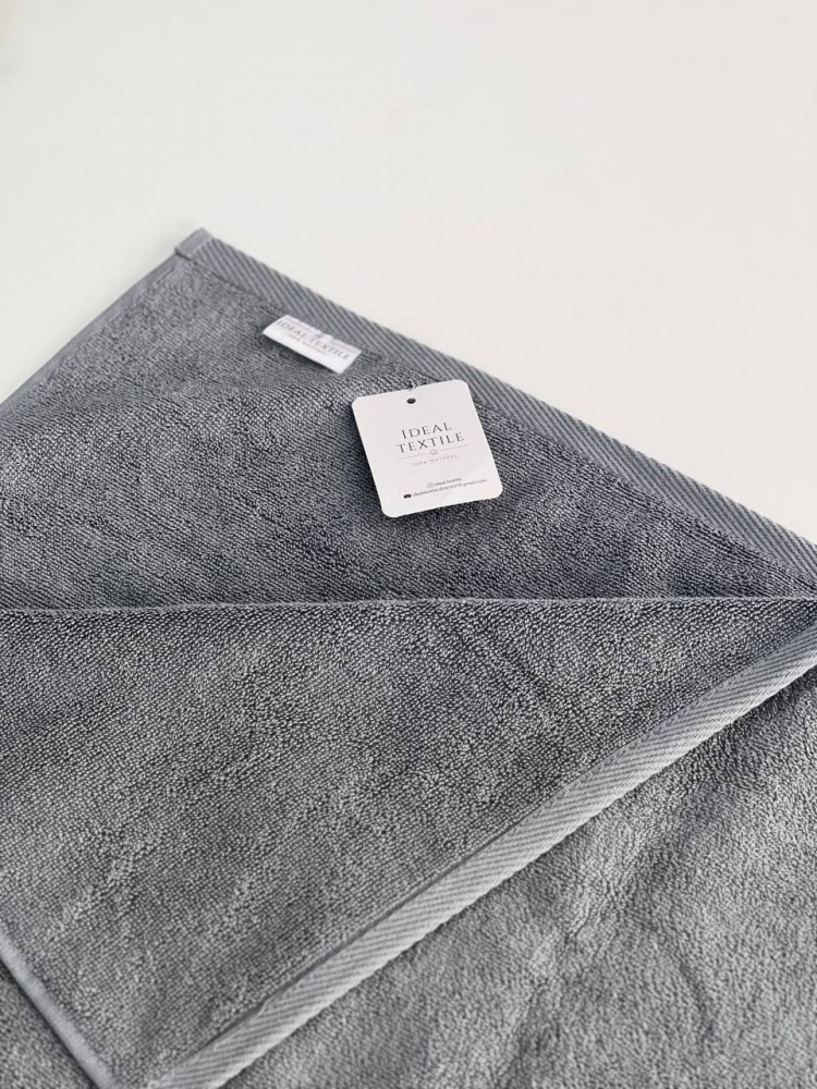 Рушник махровий 500 г/м2 50x90 см сірий IDEAL TEXTILE