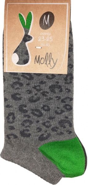 Шкарпетки Молли Леопард р. 23-25 сірий 1 пар 
