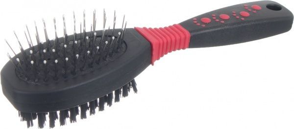 Расческа-щетка для животных двусторонняя 20x5 см в ассортименте