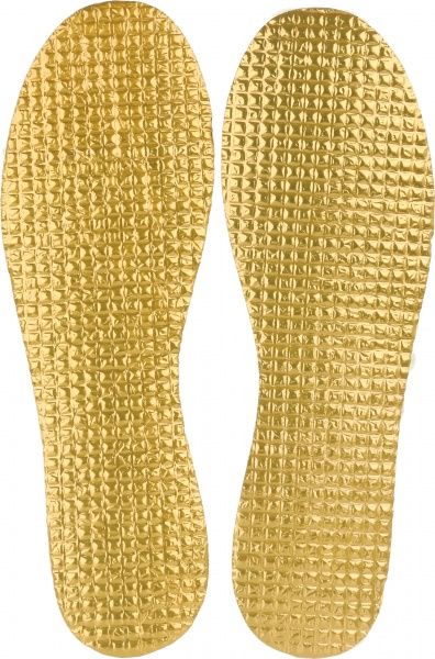 Стельки для обуви меховые с золотой фольгой Роллі 44-45 бежевый