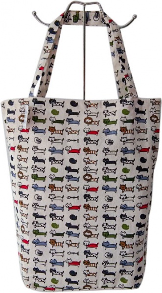 Сумка-шоппер Luna Cat 43x42x18 см бежевый 