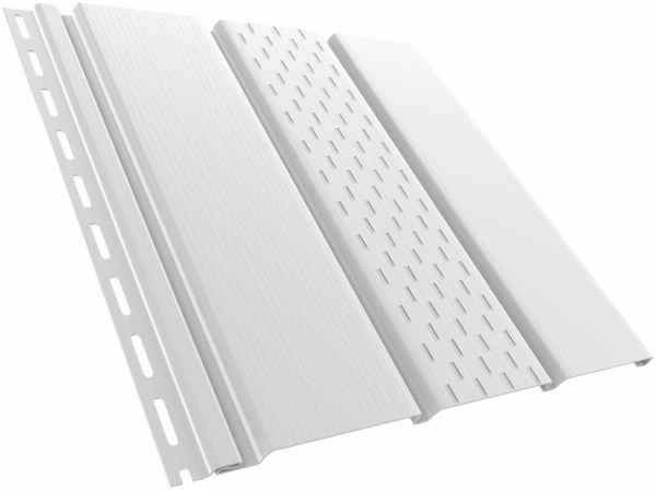 Панель-софит Bryza перфорированная 3x0,305 м белая 