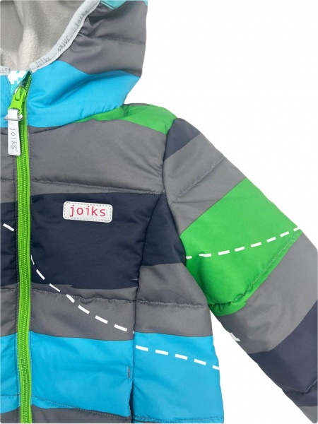 Куртка детская для мальчиков JOIKS Волна р.110 серый KD-19 