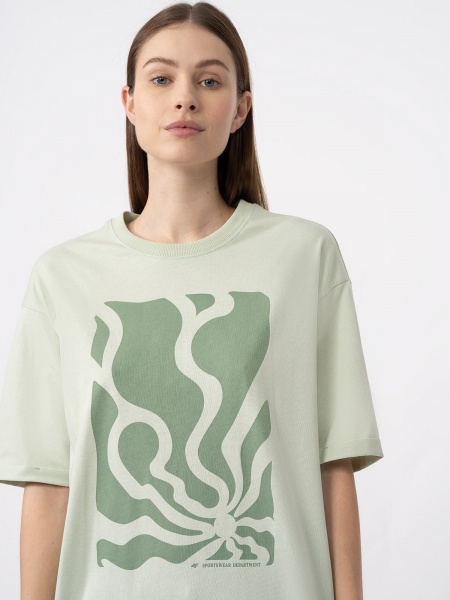 Футболка 4F TSHIRT F0881 4FAW23TTSHF0881-42S р.S зелений