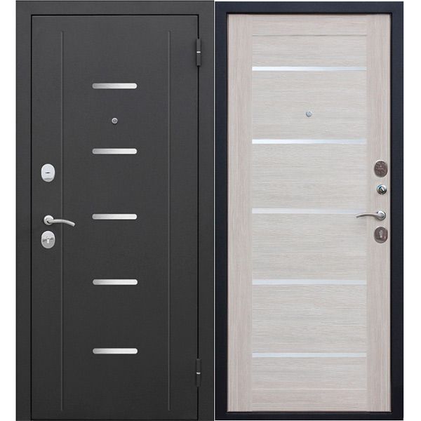 Дверь входная Tarimus Гарда Муар Царга 2050x960 лиственница беж правые