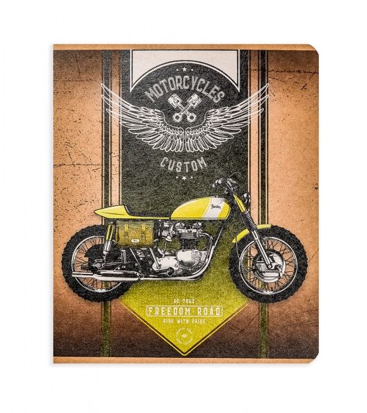 Комплект тетрадей Мотоциклы 48 листов в клетку крафт 10 шт. Поділля