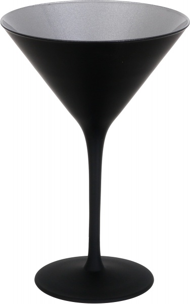 Бокал для мартини Olympic черный с серебристым 240 мл 1 шт. Stoelzle 