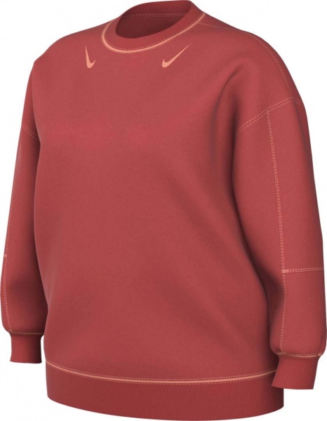 Світшот Nike W NSW SWSH FLC GX CREW OS DD5610-605 р. M кораловий