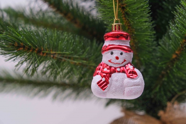 Набор новогодних украшений Снеговик BAI9250 8 см 2 шт./уп.