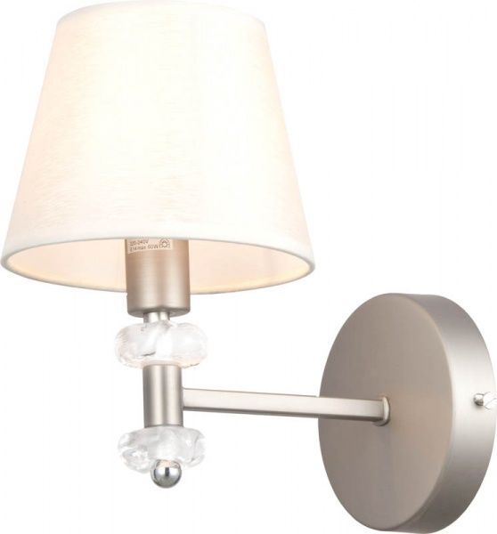 Бра Victoria Lighting Vela/AP1 1x40 Вт E14 никельбежевый