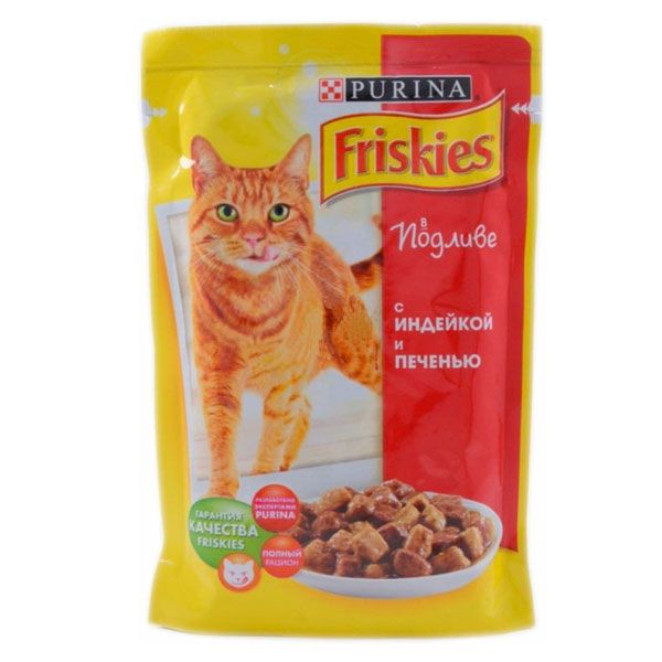 Корм Friskies з індичкою та печінкою 100 г
