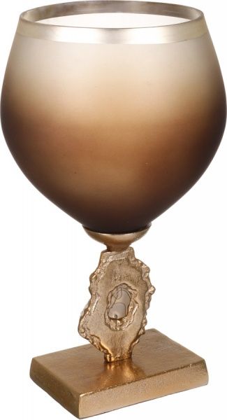 Ваза стеклянная золотая 26x36 см PANACHE