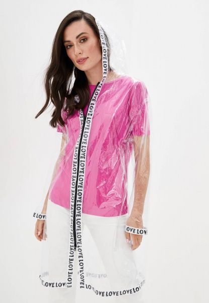 Плащ-дождевик Drydope с лентой Love женский р. M прозрачный