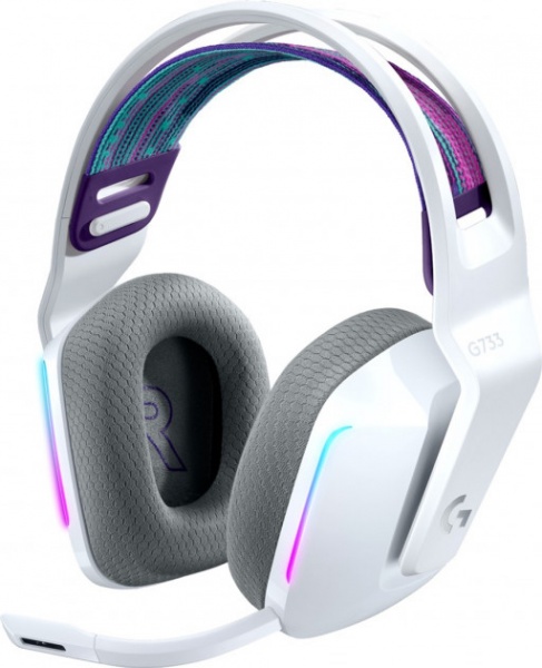 Наушники Logitech white (981-000883) Lightspeed Wireless RGB Gaming Headset G733 