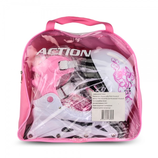 Комплект роликов Action PINKY PW117C6PW30905/26-29 pink