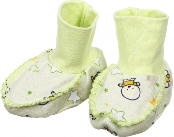 Пинетки детские Маленькие люди салатовые 56 р 40 см салатовый 