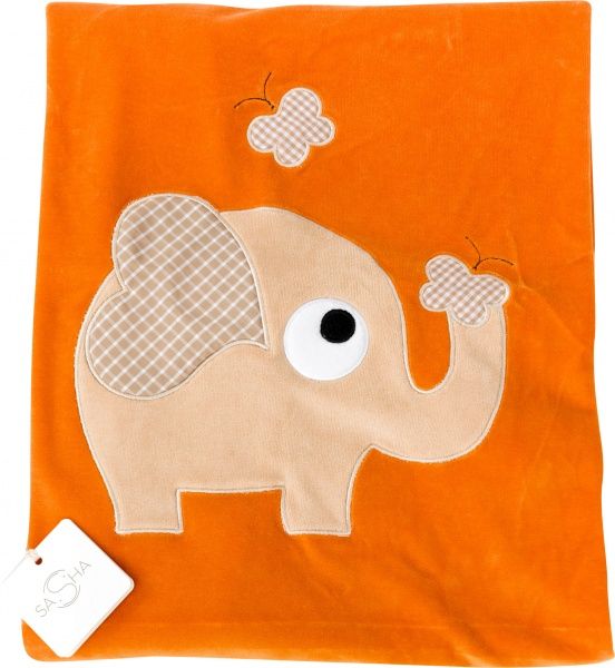 Плед Sasha детский Essence Слоник 90*90 оранжевый 115/13 