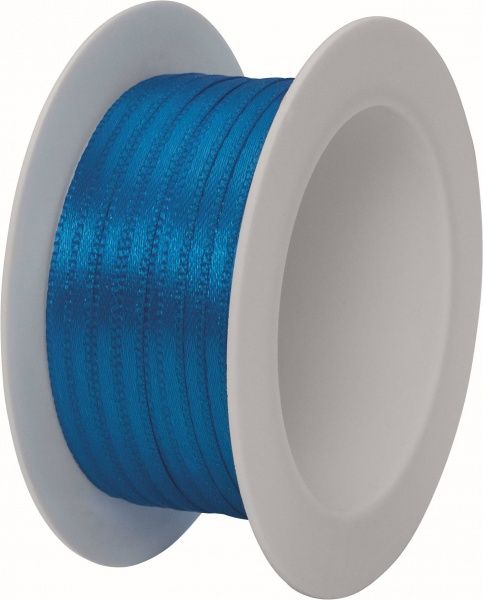 Стрічка декоративна STEWO сатинова Satin spool 0,3 см 5 м синій 