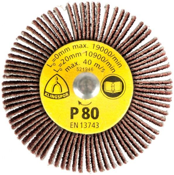 Лепестковые головки Klingspor KM 613   40 мм P80 12872