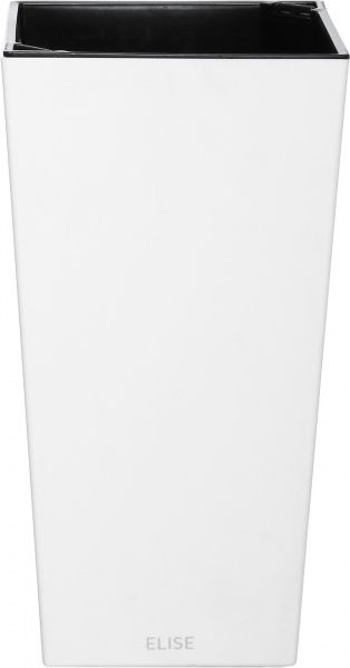 Горщик пластиковий Plastkon ELISE матовий квадратний 28,8л білий 