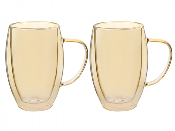 Набор кружек с двойными стенками Amber (605-004) 380 мл 2 шт. LeGlass 