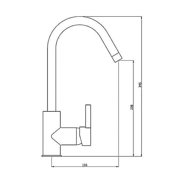 Змішувач для кухні Deante Ginger BDG 062M