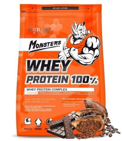 Протеин Excellent Nutrition Whey Protein со вкусом какао 1 кг 