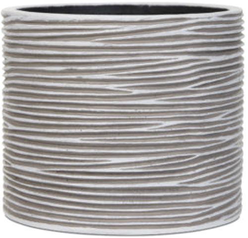 Кашпо керамічне Capi Rib круглий 3л слонова кістка (069260) 