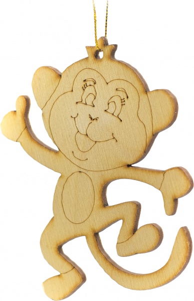 Ялинкова іграшка Весела мавпочка 7970 11,5 см 