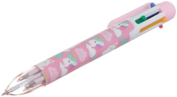 Ручка шариковая Единорог розовый 6 цветов 