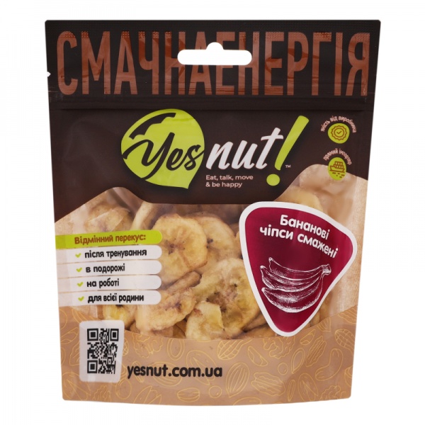 Чипсы банановые YESNUT! жареные 70 г
