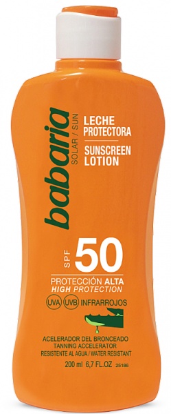 Лосьон солнцезащитный Babaria Sunscreen Lotion With Aloe Vera SPF50 100 мл