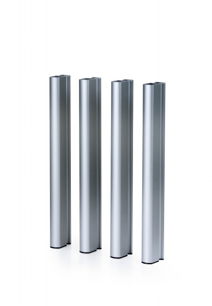 Горшок пластиковый Mondum Медитерранео 40x45x36 см (ножки серебряные) квадратный 36 л белый 