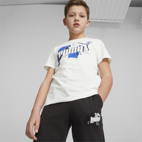Футболка Puma ESS+ STREET ART LOGO TEE B 67327402 р.164 белый
