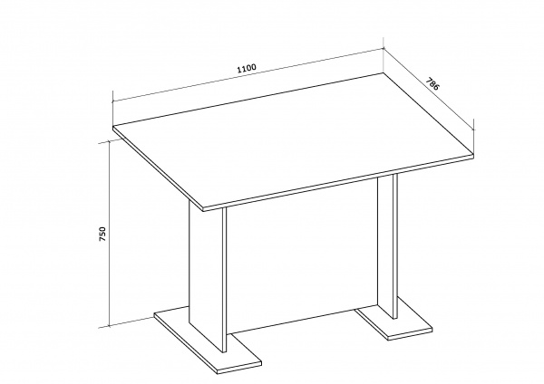 Стол обеденный Грейд Сонома 1100x750x786 мм нимфея альба 