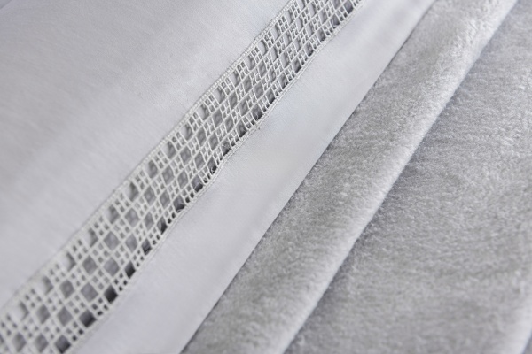 Комплект постельного белья Veronica Lace 2 серый Gul Guler 