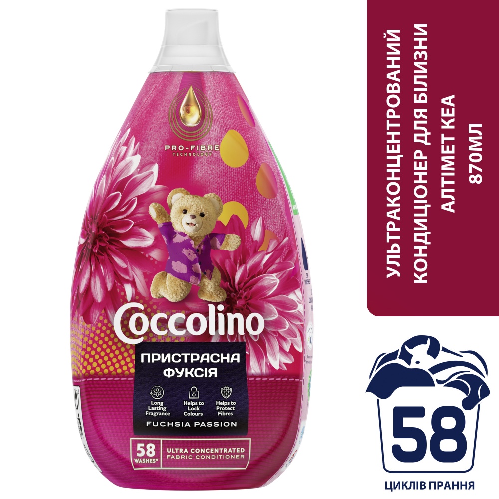 Кондиционер для белья Coccolino Intense Fuschia passion 0,87 л