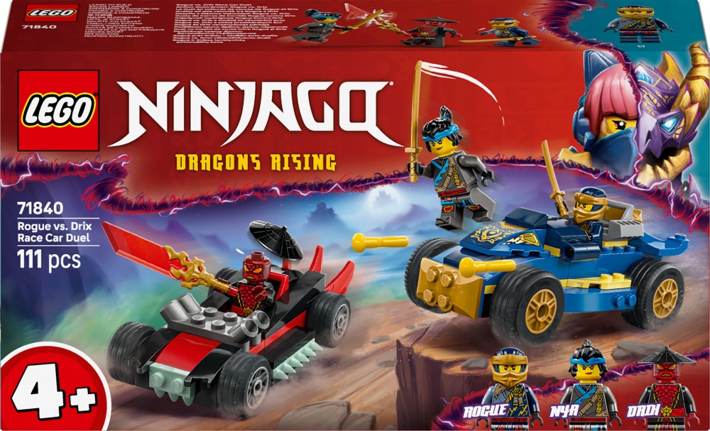 Конструктор LEGO NINJAGO Разбойник против Дрикса: Дуэль гонки 71840