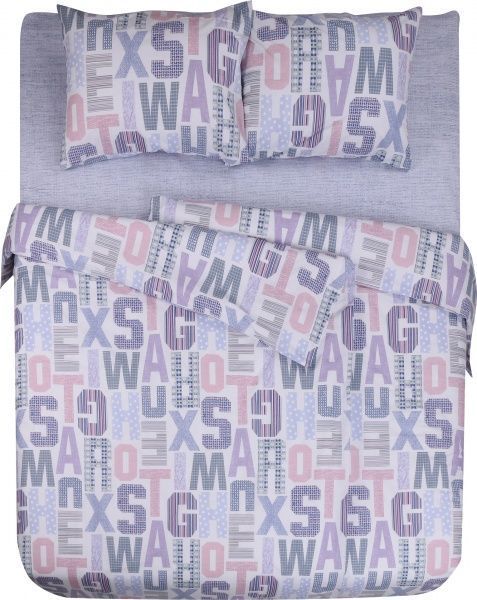 Комплект постельного белья Letters семейный разноцветный UP! (Underprice) 