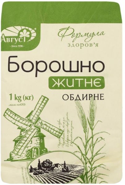 Борошно Август житнє обдирне 1 кг