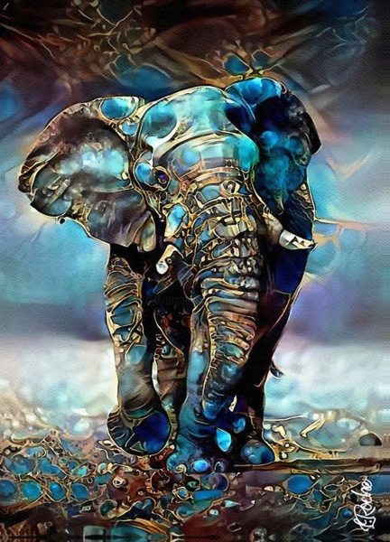 Репродукция Слон акварель 35x50 см Арт Фемелі 