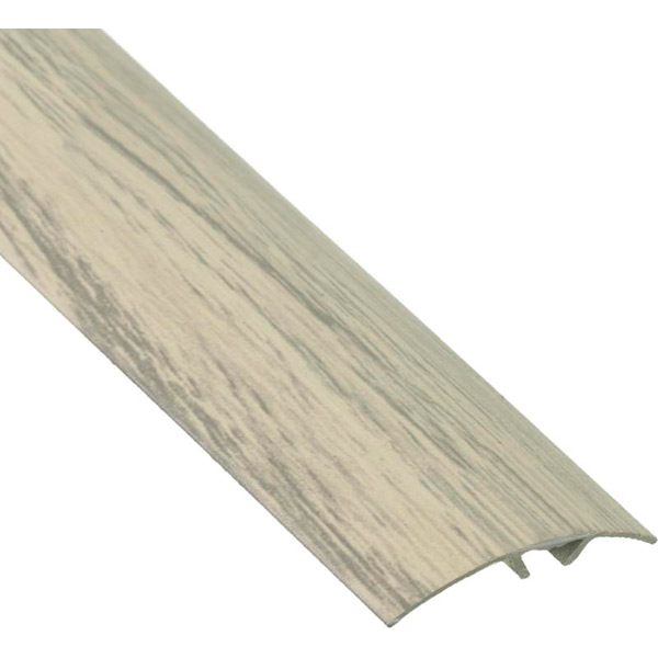 Поріжок алюмінієвий 15-А Лугалпроф радіальний приховане кріплення 5x40x1800 мм дуб грізлі