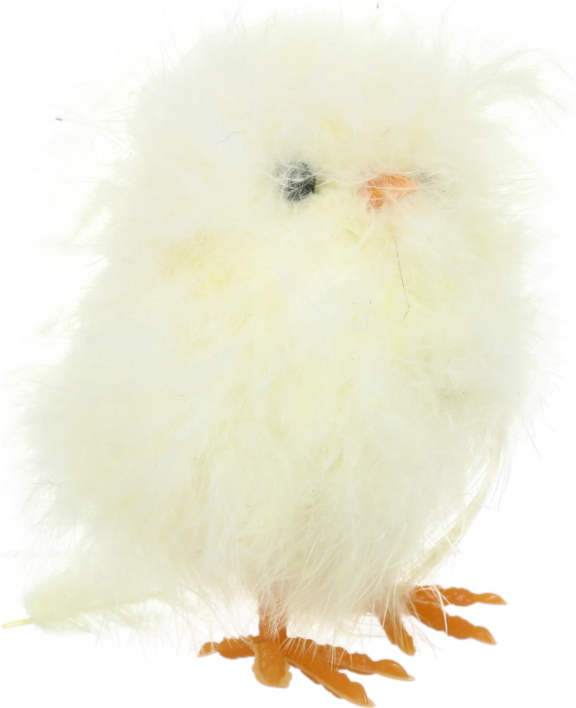 Декорация пасхальная Цыпленок пушистый желтый 10 см