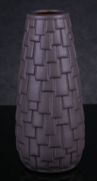 Ваза керамическая Roof 11,2х25 см, коричневая